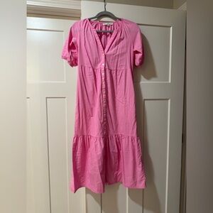 LOFT Vibrant Pink midi dress xs
